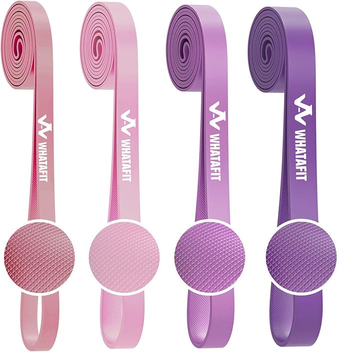 WHATAFIT Resistance Bands, Pull Up Assistance Bands, Exercise Bands, Workout Bands Set for Men and Women Home Fitness, Body Stretching, Strength Training, Physical Therapy-GravixFit