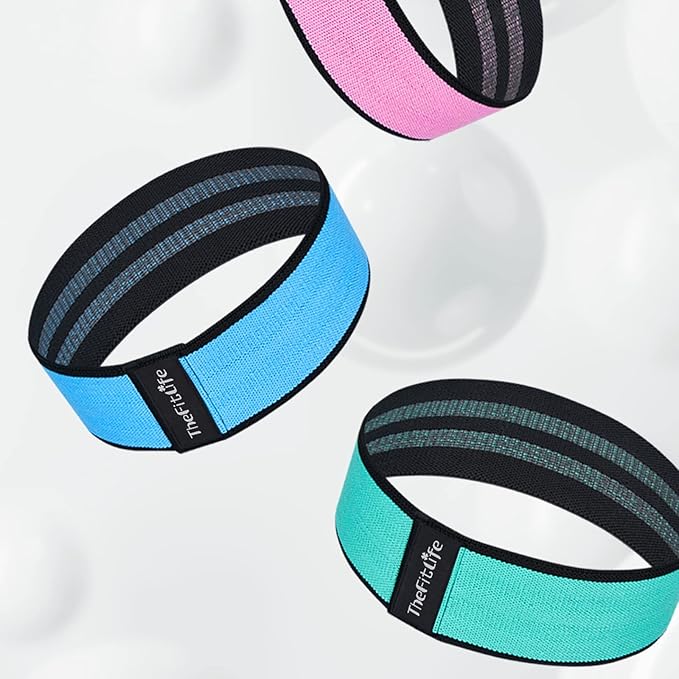 TheFitLife Resistance Exercise Bands for Women - Fabric Workout Bands for Booty, Hip, Glute, Leg, Thigh, Squat, Butt Lift Excersize and Fitness Loop Bands for Home Gym-GravixFit