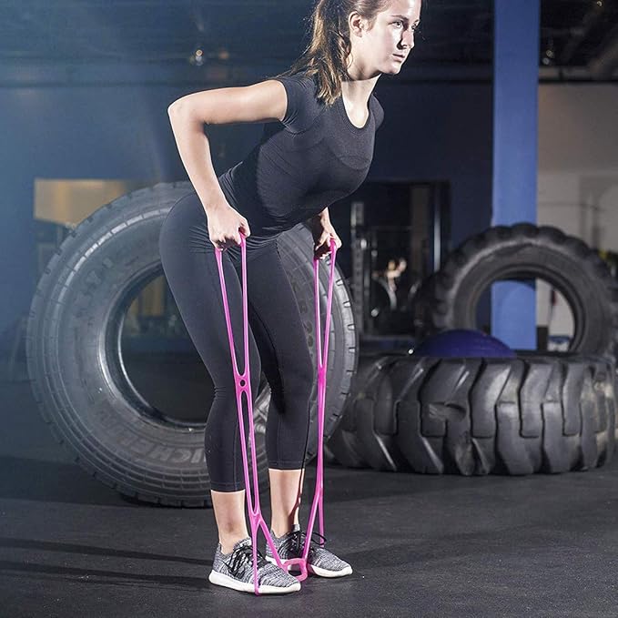 7 Rings Stretch Exercise Band, Portable Silicone Elastic Resistance Band Pilates Flexbands Yoga Stretching Strap Physical Therapy Rehab Belt, Home Gym Workout Equipment for Full Body Exercise-GravixFit