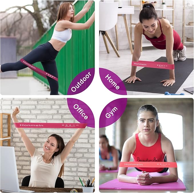 Resistance Bands for Working Out, Exercise Bands with 5 Resistance Levels Fit for Home Fitness, Strength Training, Natural Latex Resistance Band Include Instruction Guide and Carry Bag-GravixFit