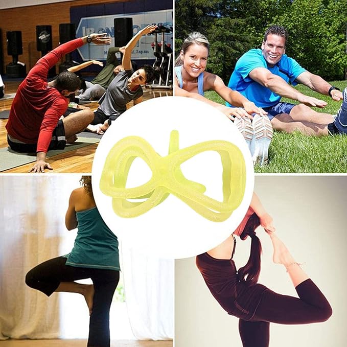 7 Ring Stretch Resistance Exercise Band, BetterJonny Workout Bands Yoga Stretching，Foot, Leg and Arm Exerciser for Home or Fitness Center Workout Walking Exercise-GravixFit