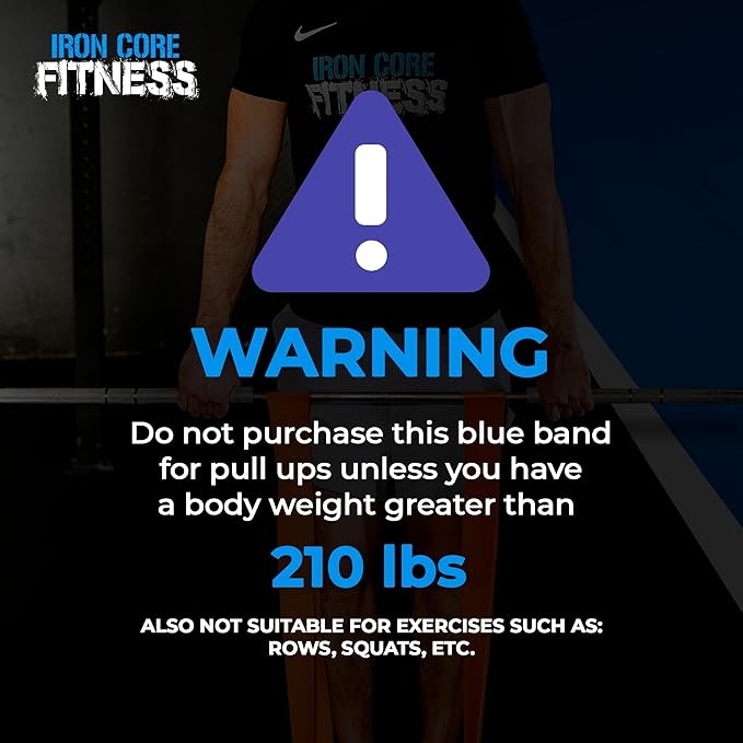 Pull Up Assistance Resistance Bands - Long Loop Power Bands for Men and Women - Strength Power Flexibility Training at Home & Gym - Ebooks & Workout Chart Included by Iron Core Fitness-GravixFit