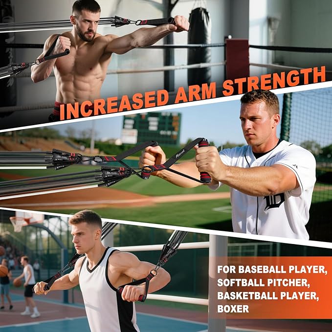 HPYGN Resistance Bands, Exercise Bands with Handles, Fitness Bands, Workout Bands with Door Anchor and Ankle Straps, for Heavy Resistance Training, Physical Therapy, Shape Body, Yoga, Home Workout Set-GravixFit