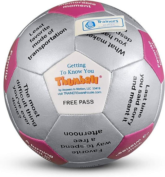 Trainers Warehouse 6" Thumball Collection, 32 Prompts for Conversation, Team Building, Relationship and Training-GravixFit