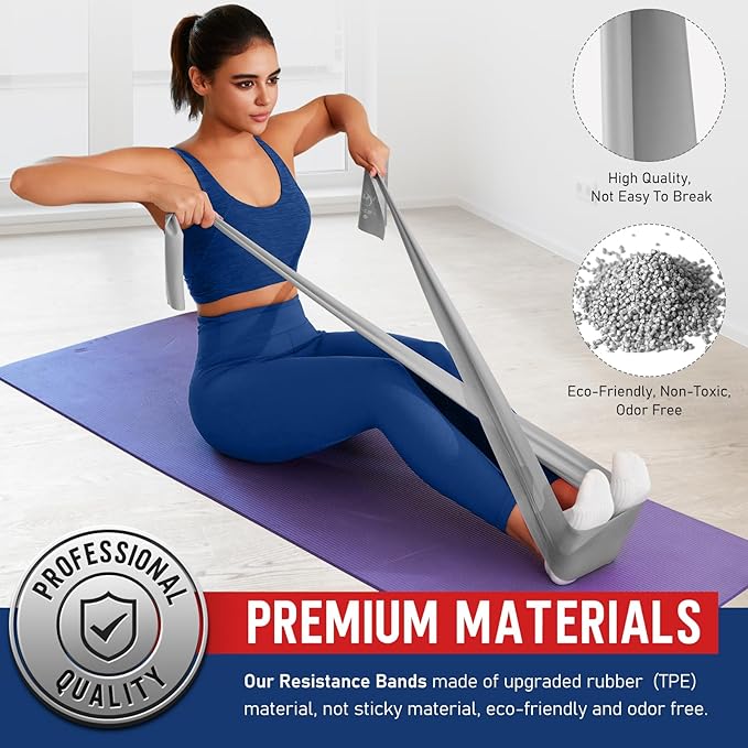 WALITO Resistance Bands for Working Out, Exercise Bands for Women and Men, Workout Bands for Physical Therapy, Stretch, Recovery, Pilates, Rehab, Strength Training and Home Gym-GravixFit