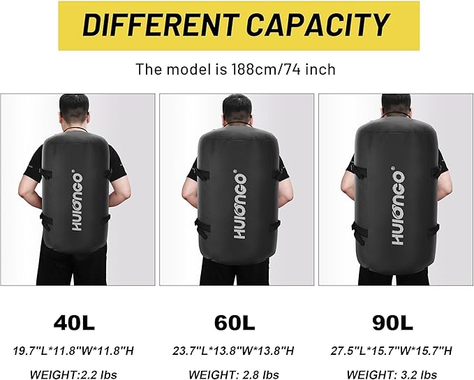 40L/60L/90L Large Waterproof Duffle Bag Backpack for Men, Mens Duffel Backpack Bags for Traveling, Heavy Duty (Black, 90l)-GravixFit