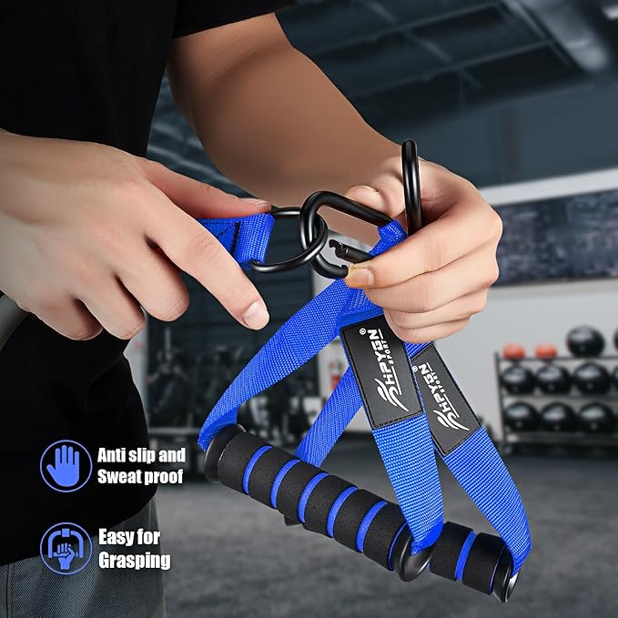 HPYGN Resistance Bands, Heavy Exercise Bands with Handles, Fitness Bands for Working Out, Workout Bands for Men, Weight Bands Set for Muscle Training, Strength, Slim, Yoga, Home Gym Equipment-GravixFit