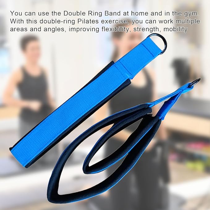 Pilates Double Loop Straps for Reformer, D Ring Straps Handle, Yoga Exercise Straps, 2 PCS-GravixFit
