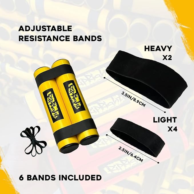 RipStick, Workout Equipment for Joint Rehab, Shoulder and Resistance Training, Muscle Building and Core Workout Equipment with 6 Adjustable Resistance Bands-GravixFit