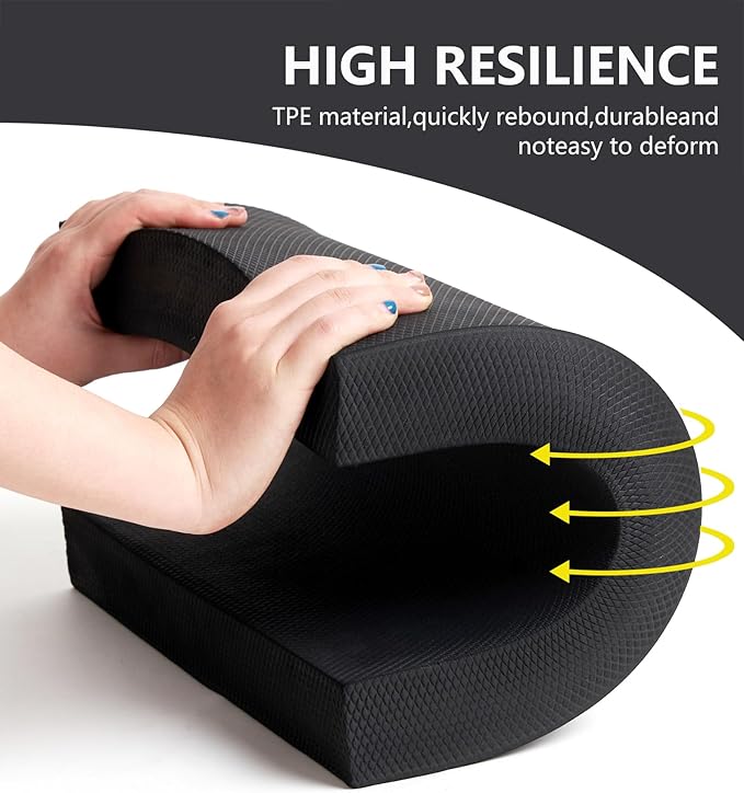 nuveti Large Balance Pad - TPE Non-Slip Mat for Fitness & Balance Exercises,Yoga, Physical Therapy, Knee Cushion Slip Resistant Foam Mat for Yoga & Balance Training, Board Foam for Strength Training, Kneeling Pads for Home Gym Exercise（20''x16''x2.4''）-GravixFit