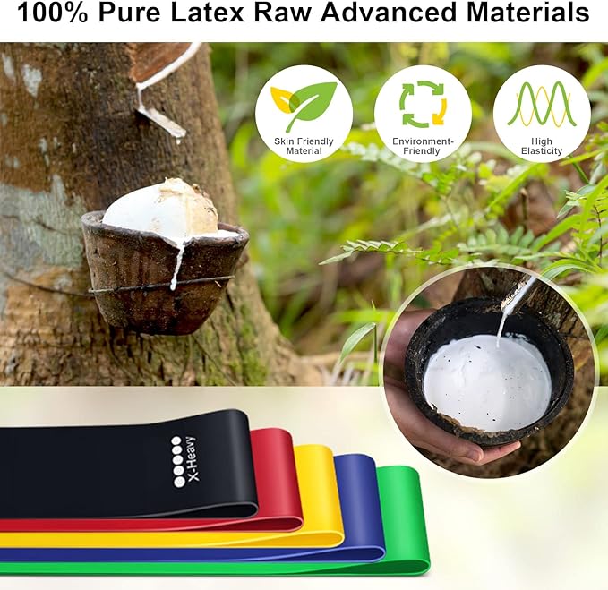 Resistance Bands Set, Workout Bands with Handles, Door Anchor, Ankle Straps and Carry Bag, Exercise Bands for Shape Body and Home Workouts-GravixFit