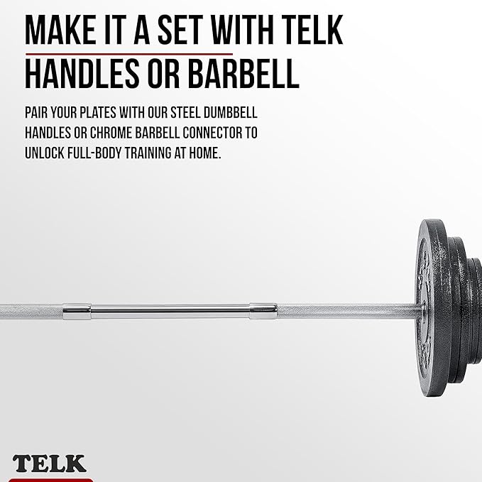 TELK – Adjustable Dumbbell Set – Home Gym Weight Set with Baked Enamel Cast Iron Plates – Space-Saving Free Weights for Strength Training-GravixFit