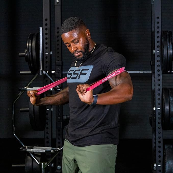 Serious Steel Fitness 32" Resistance Training Bands (Portable Exercise Band System Training Bands- Great for Individuals Under 5'10")-GravixFit