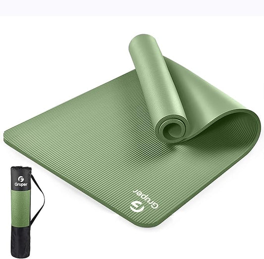 Thick Yoga Mat Non Slip, Large Size 72" L x 32" W x 0.6" TH, Premium Exercise & Fitness Mat with Carrying Strap and Bag, Workout Mats for Home-GravixFit