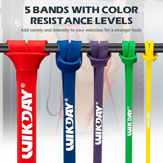 Resistance Bands for Working Out, Exercise Bands, Workout Bands, Pull Up Assistance Bands for Body Stretching Training Physical Therapy Muscle Training for Men & Women-GravixFit