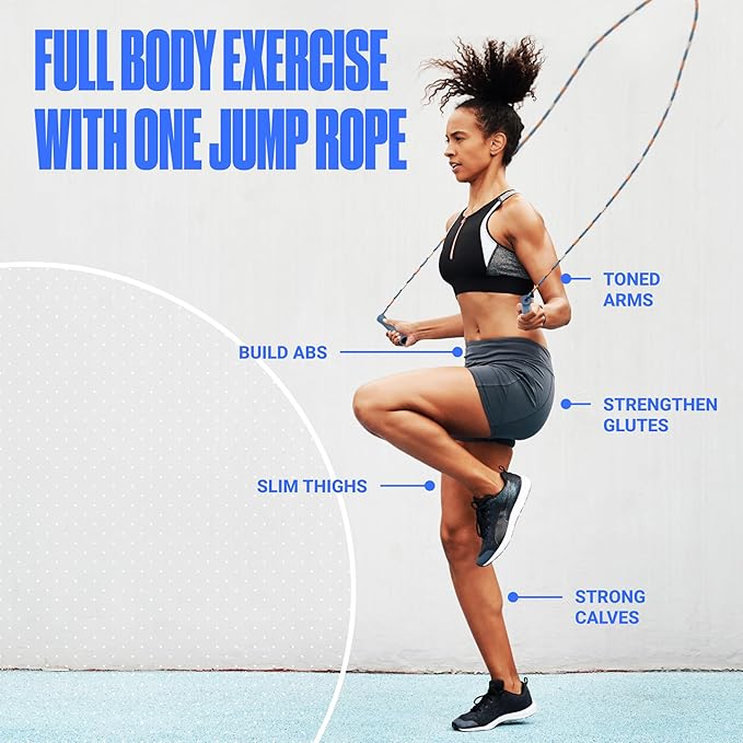 Sportbit Elite Beaded Jump Rope - Adjustable Speed Rope for Fitness, CrossFit, Boxing - Tangle-Free, Lightweight-GravixFit