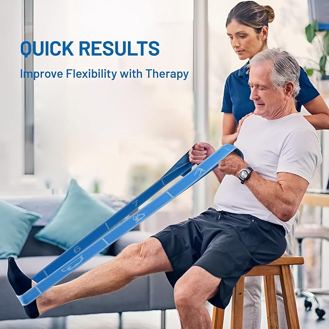 Slim Panda Stretch Strap, Dance Stretch Bands Flexibility, Elastic Yoga Stretching Strap with 9 Loops for Physical Therapy, Pilates, Yoga, Ballet, Gymnastics Stretching Bands for Exercise-GravixFit