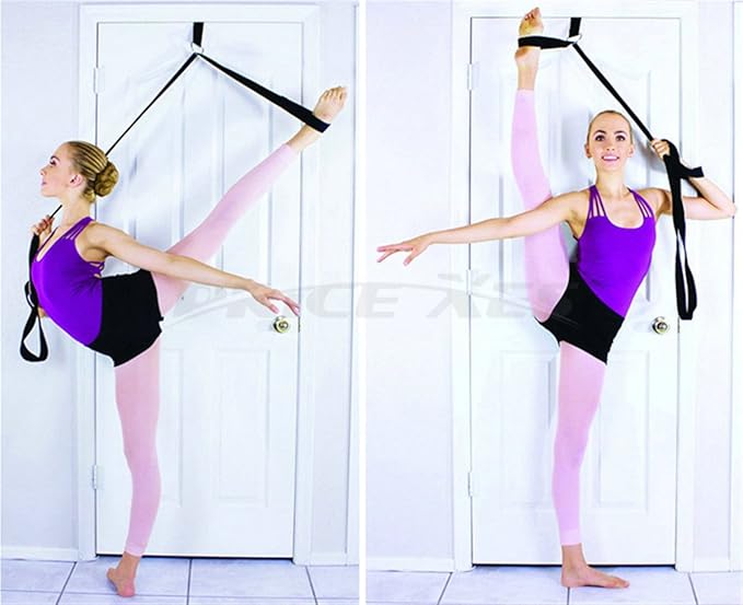 Door Flexibility & Stretching Leg Strap - Great for Ballet Cheer Dance Gymnastics or ANY Sport Leg Stretcher Door Flexibility Trainer Premium stretching equipment-GravixFit