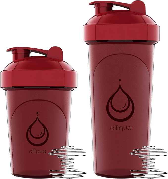 10 PACK- Shaker Bottles with Wire Whisks for Protein Mixes | Leakproof Blender Shaker Bottle Pack | BPA-Free & Dishwasher Safe | Large 28oz & Small 20oz shaker bottle | Shaker Cups for shakes-GravixFit
