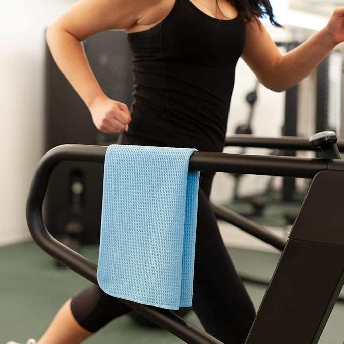 S&T INC. Microfiber Gym Towels, Yoga Towel for Home and Gym Bag, 16 Inch x 27 Inch, 6 Pack-GravixFit