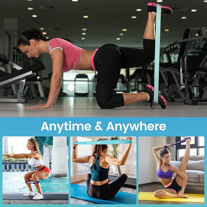 Resistance Bands for Working Out Exercise Loop Bands Workout Bands Set for Men Women Body Stretching, Crossfit Training, Home Workout, Physical Therapy, Booty Legs, Set of 5-GravixFit