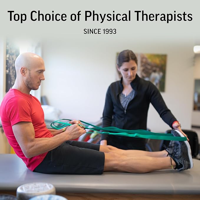 OPTP The Original Stretch Out Strap with Exercise Book, for Flexibility and Mobility Exercises. Stretch Out Straps for Physical Therapy, Yoga Stretching Strap and Knee Therapy Strap. Made in the USA-GravixFit