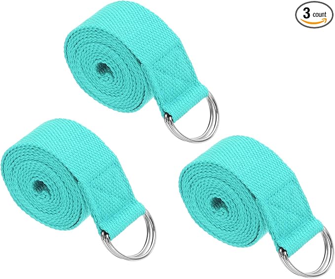 PATIKIL Yoga Strap for Stretching Cotton Yoga Belt with Adjustable Metal D-Ring Buckle Stretch Band for Fitness Pilates-GravixFit