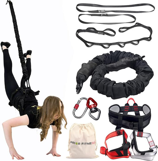 PRIOR FITNESS Bungee Fitness Set Yoga Bungee Cord Rope Resistance Air Dance Rope Exercise Fitness Home Gym Professional Training Equipment-GravixFit
