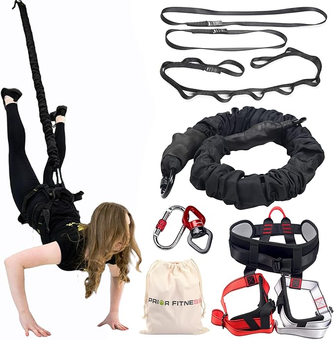 PRIOR FITNESS Bungee Fitness Set Yoga Bungee Cord Rope Resistance Air Dance Rope Exercise Fitness Home Gym Professional Training Equipment-GravixFit
