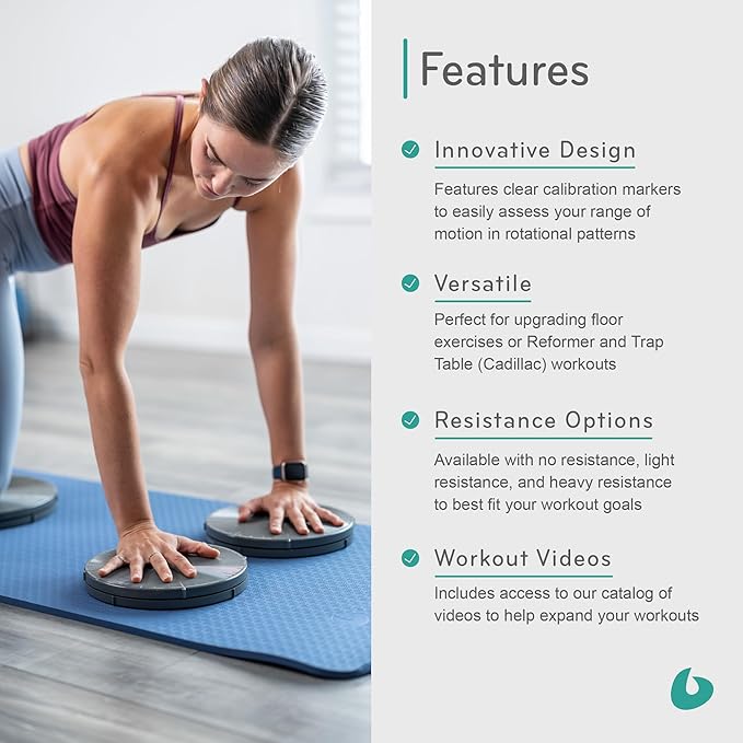 Balanced Body Precision Rotator Disc (Single), Fitness and Balance Disc for Core Strengthening, Pilates Equipment-GravixFit