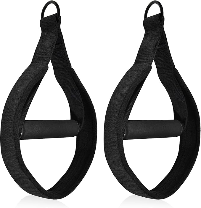 Pilates Double Loop Straps for Reformer, D Ring Straps Handle, Yoga Exercise Straps, 2 PCS-GravixFit