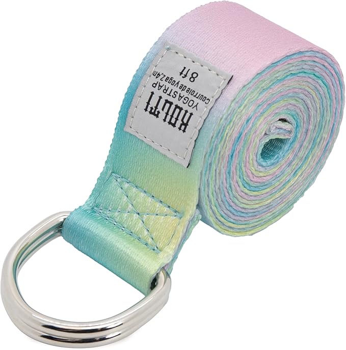 Yoga Exercise Adjustable Straps 8FT with Durable D-Ring for Pilates & Gym Workouts | Hold Poses, Stretch, Improve Flexibility & Maintain Balance-GravixFit