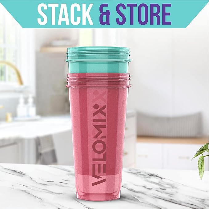 '-2 Pack- 28 oz Protein Shaker Bottles for Protein Mixes - 2x Wire Whisk | Leak Proof Shaker Cups for Protein Shakes | Protein Shaker Bottle Pack (Pink/Turquise)-GravixFit
