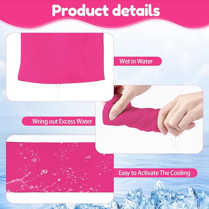 Honoson Cooling Towel Bulk - Neck & Face Cool Chilly Towels Microfiber Breathable Sport Sweat Rag for Gym, Yoga, Travel, Camping, Running, Outdoor-GravixFit