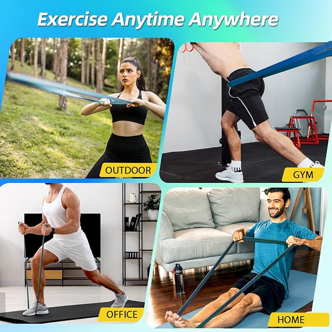 WHATAFIT Resistance Bands, Pull Up Assistance Bands, Exercise Bands, Workout Bands Set for Men and Women Home Fitness, Body Stretching, Strength Training, Physical Therapy-GravixFit