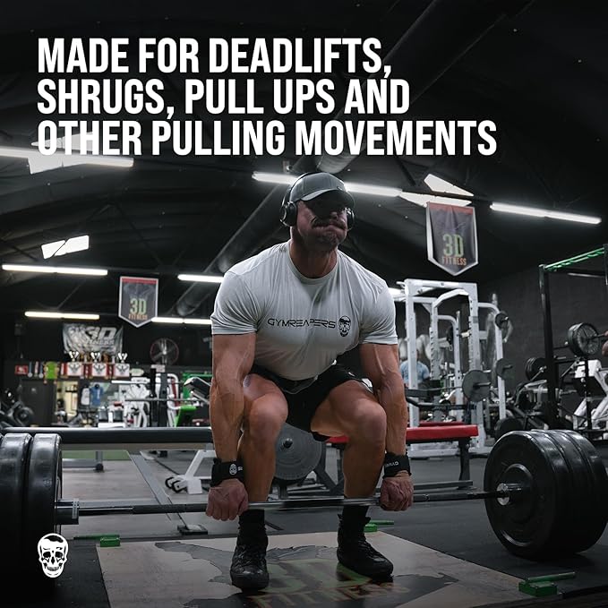 Gymreapers Weight Lifting Hooks (Pair), Heavy Duty Power Wrist Straps Hand Grip Support For Deadlifts, Pull Ups, Shrugs - Gym Gloves For Men and Women-GravixFit