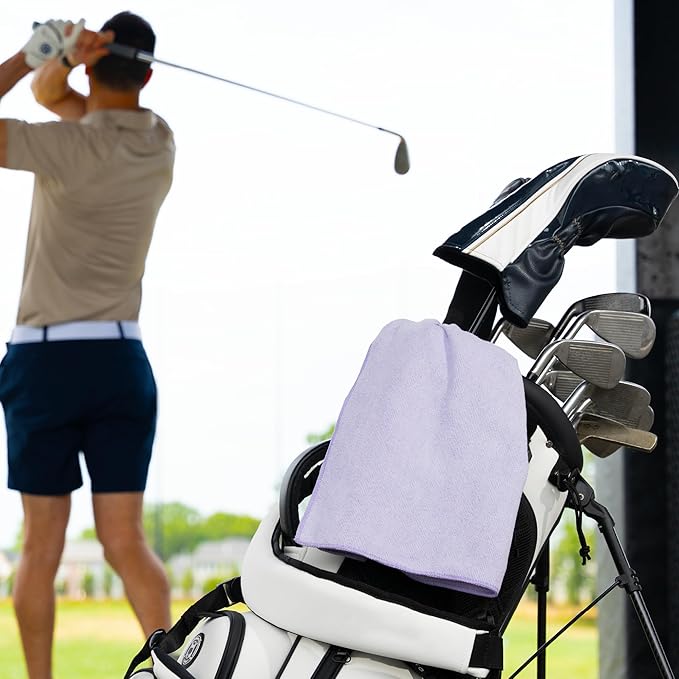 S&T INC. Microfiber Gym Towels, Yoga Towel for Home and Gym Bag, 16 Inch x 27 Inch, 6 Pack-GravixFit