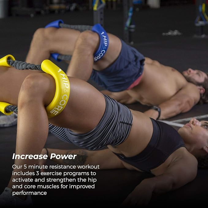 Crossover Symmetry Hip & Core System - Loop Resistance Home Workout Bands to Stretch and Strengthen Legs, Butt, HIPS, Thighs and Glutes, Includes Online Exercise & Training Guide-GravixFit