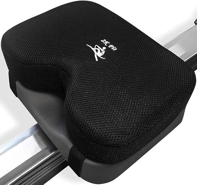 Rowing Machine Seat Cushion (Model 2) for The Concept 2 Rowing Machine with Custom Memory Foam, Washable Cover, and Straps- Concept 2 Rower, Recumbent Stationary Bike, WatterRower Seat Pad-GravixFit