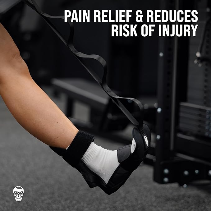 Gymreapers Foot and Calf Stretcher for Plantar Fasciitis, Achilles Tendonitis, Rehabilitation - Flex Strap for Physical Therapy, Pilates, Flexibility Training, Thigh & Hamstring Stretcher and Heel Spurs & Shin Splints-GravixFit