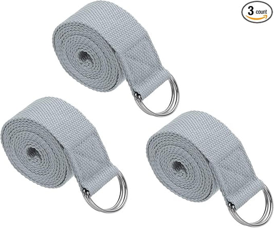 PATIKIL Yoga Strap for Stretching Cotton Yoga Belt with Adjustable Metal D-Ring Buckle Stretch Band for Fitness Pilates-GravixFit