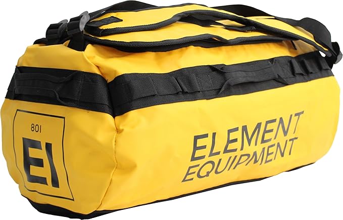 Element Equipment Trailhead Duffel Bag Shoulder Straps Waterproof Yellow Small-GravixFit