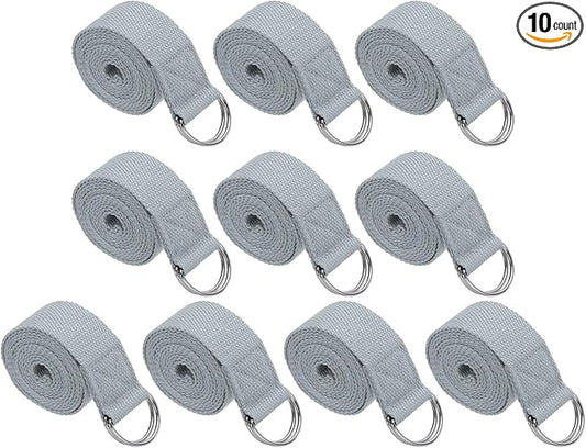PATIKIL Yoga Strap for Stretching, Cotton Yoga Belt with Adjustable Metal D-Ring Buckle Stretch Band for Fitness Pilates-GravixFit