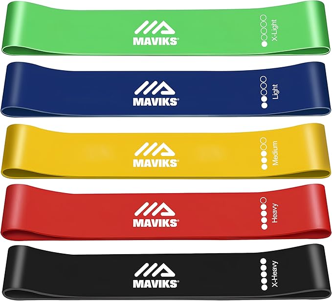 Exercise Resistance Bands for Working Out Set of 5 for Women and Men, Stretch Bands for Exercise, Physical Therapy, Arms Legs Workout, Stretching, Home Fitness-GravixFit