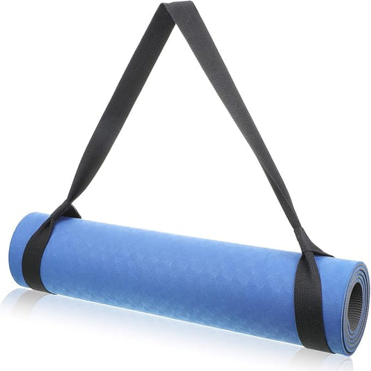 Black Yoga Mat Sling 1 Pcs Multi-purpose Straps Easy-Cinch Yoga Mats Holder Adjustable Strap Hands-Free Easy to Carry for Carrier and Organizing - Mat Not Included-GravixFit