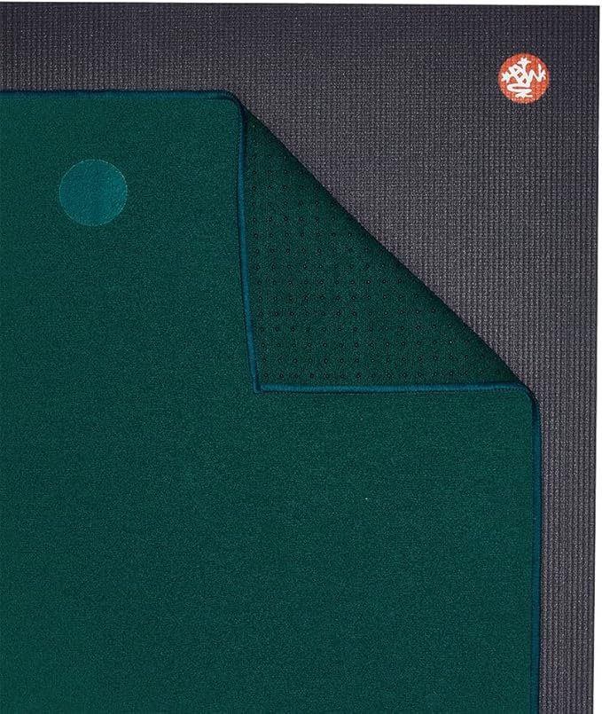 Manduka Yogitoes Yoga Towel – Rubber Grip Dots Non-Slip Bottom, Quick Dry Fitness Towel for Hot Yoga, Pilates, Exercise-GravixFit
