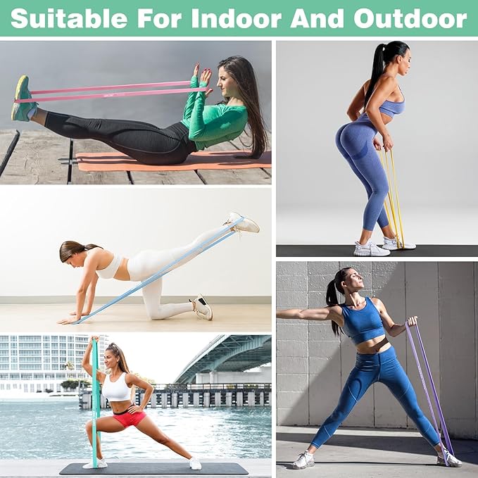 Resistance Bands for Working Out, Exercise Bands, Workout Bands, Pull Up Assistance Bands for Body Stretching Training Physical Therapy Muscle Training for Men & Women-GravixFit
