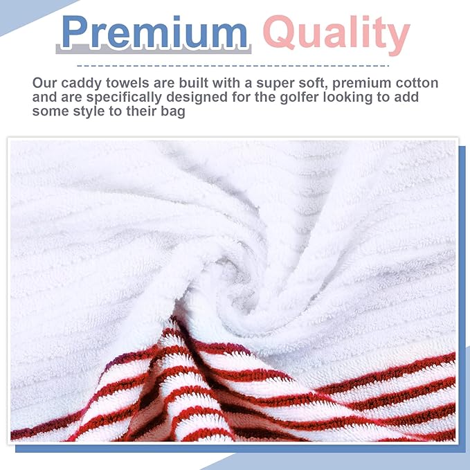 Mixweer Caddy Golf Towel 22" x 42" Large Caddy Towel Camping Sport Towels Cotton Soft Towels for Man Golf Lovers-GravixFit