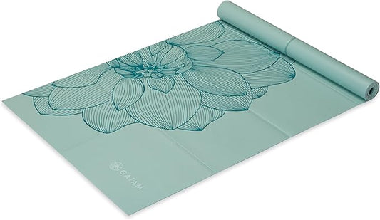 Gaiam Yoga Mat - Folding Travel Fitness & Exercise Mat - Foldable Yoga Mat for All Types of Yoga, Pilates & Floor Workouts (68"L x 24"W x 2mm Thick)-GravixFit