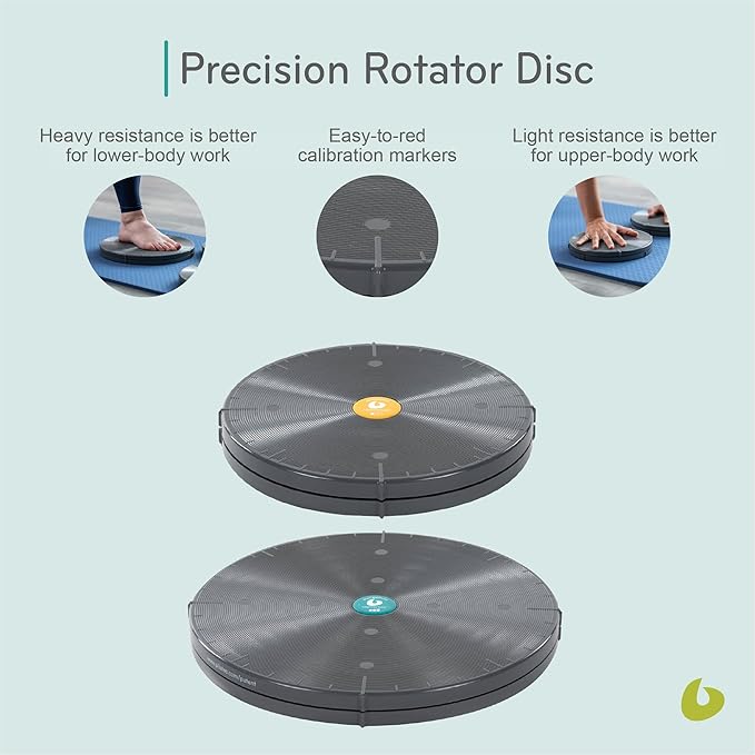 Balanced Body Precision Rotator Disc (Single), Fitness and Balance Disc for Core Strengthening, Pilates Equipment-GravixFit